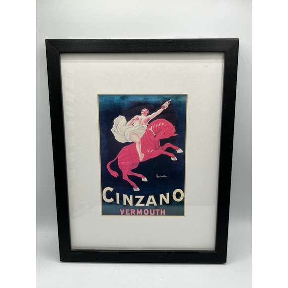 Other - Cinzano Vermouth Framed Art Print Leonetto Cappiello Red Zebra Vintage Poster